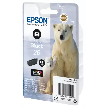 Epson Polar bear Singlepack Photo Juoda 26 Claria Premium Ink