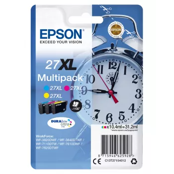 Epson Alarm clock Multipack 3-spalvų 27XL DURABrite Ultra rašalas