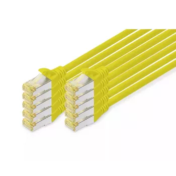 DIGITUS komutacinis kabelis - CAT6a - S/FTP - Snagless - 1m - geltonas - 10 vnt.