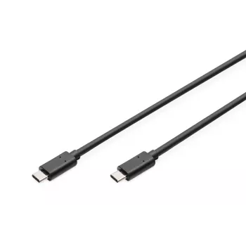 DIGITUS ASSMANN USB Type-C jungiamasis kabelis, tipas C į C V/V, 1 m didelės spartos, juodas