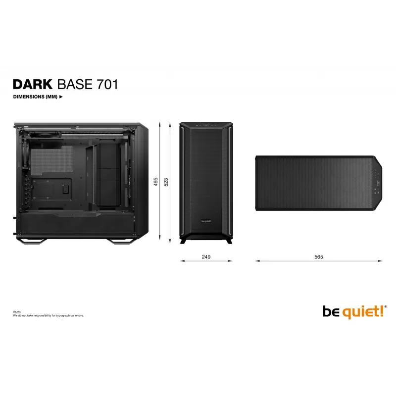 be quiet Dark Base 701 Juoda Midi Tower