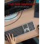 KeySonic KSK-8023BTRF (DE) klaviatūra Universal Bluetooth QWERTZ vokiška Antracito, juoda