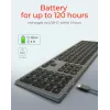 KeySonic KSK-8023BTRF (DE) klaviatūra Universal Bluetooth QWERTZ vokiška Antracito, juoda