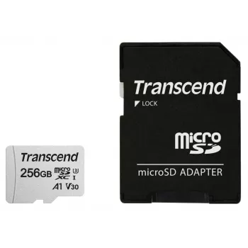 TRANSCEND Micro Sdxc Card 300s 256GB Uhs-i U3 su adapteriu