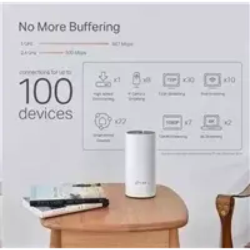 TP-Link AC1200 + AV1000 viso namo hibridinė „Mesh“ Wi-Fi sistema, 3 vnt. rinkinys