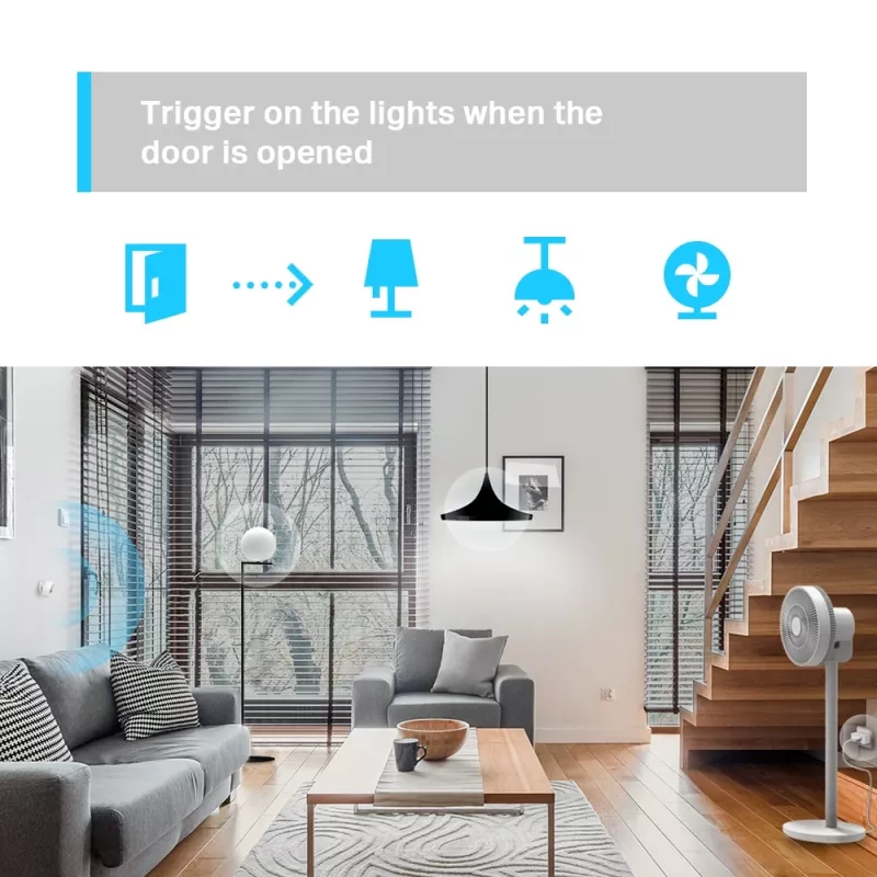 TP-Link Tapo išmanusis judesio jutiklis, montuojamas ant lubų/sienos, patalpų, baltas, 120°, belaidis, 7 m