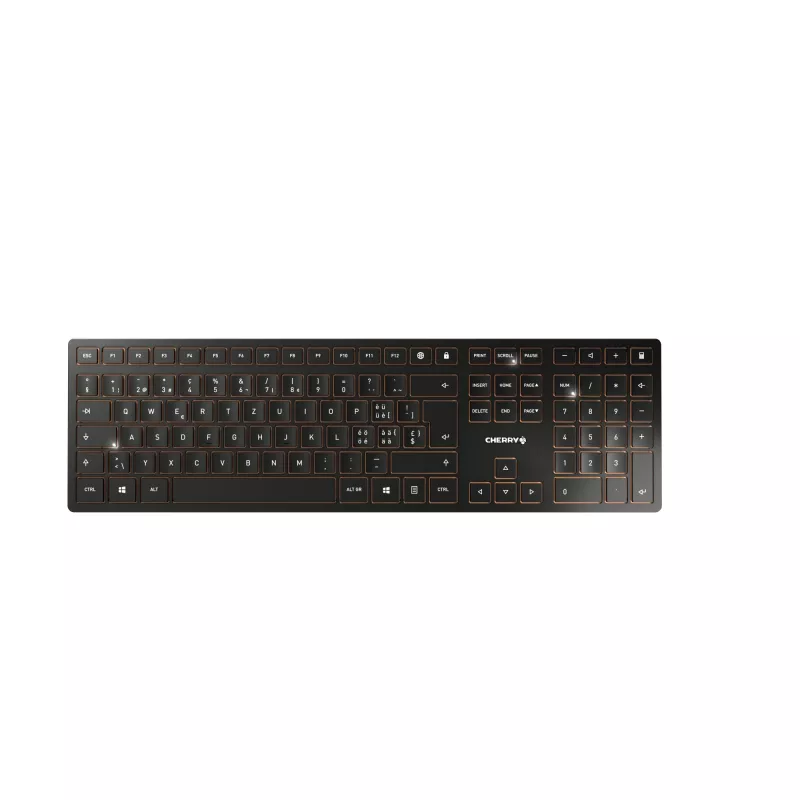 CHERRY DW 9100 SLIM klaviatūra Pelė įtraukta Universal RF Wireless + Bluetooth QWERTZ Šveicariška Juoda