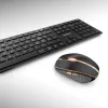 CHERRY DW 9100 SLIM klaviatūra Pelė įtraukta Universal RF Wireless + Bluetooth QWERTZ Šveicariška Juoda
