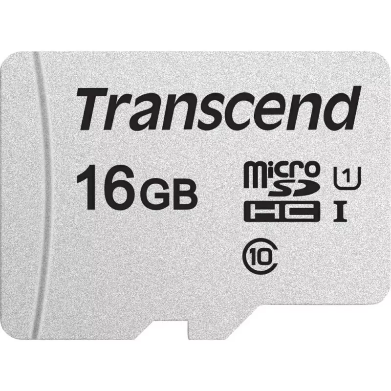 TRANSCEND Micro Sdhc Card 300s 16GB Uhs-i U1 su adapteriu