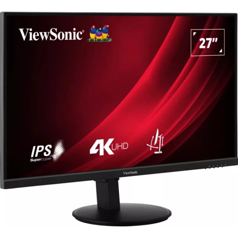 Viewsonic VG Series VG2708-4K kompiuterio monitorius 68.6 cm (27 colių) 3840 x 2160 pikselių 4K Ultra HD LED Juodas