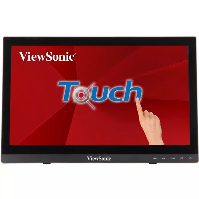 Viewsonic TD1630-3 kompiuterio monitorius 39,6 cm (15,6 colio) 1366 x 768 pikselių HD LCD jutiklinis ekranas su kelių vartotojų palaikymu, juodos spalvos