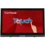 Viewsonic TD1630-3 kompiuterio monitorius 39,6 cm (15,6 colio) 1366 x 768 pikselių HD LCD jutiklinis ekranas su kelių vartotojų palaikymu, juodos spalvos