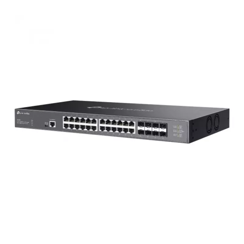 TP-Link Omada 24 prievadų 10GBASE-T L2+ valdomas jungiklis su 8 10GE SFP+ lizdais