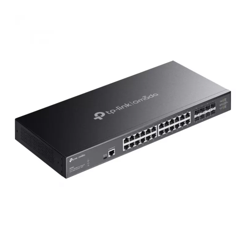TP-Link Omada 24 prievadų 10GBASE-T L2+ valdomas jungiklis su 8 10GE SFP+ lizdais