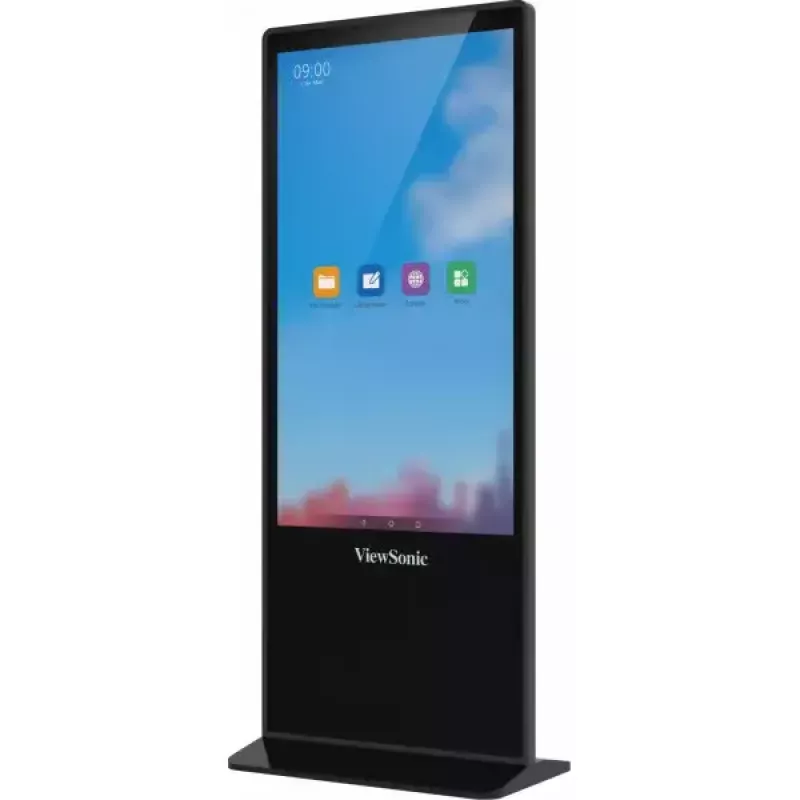Viewsonic EP5542T reklaminis ekranas Totem dizainas 139,7 cm (55 col.) LED 450 cd/m² 4K Ultra HD juodas Liečiamas ekranas Android 8.0