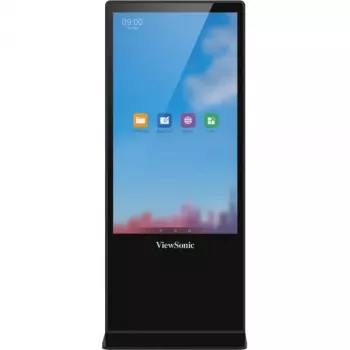 Viewsonic EP5542T reklaminis ekranas Totem dizainas 139,7 cm (55 col.) LED 450 cd/m² 4K Ultra HD juodas Liečiamas ekranas Android 8.0