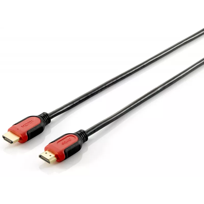 Equip HDMI 2.0 kabelis, Dual Color, 2m, 28AWG, 2 m, HDMI Type A (Standard), HDMI Type A (Standard), 3D, 10.2 Gbit/s, juoda, raudona
