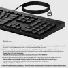 HP 125 laidinė klaviatūra, pilno dydžio (100 %), laidinė, USB, juoda