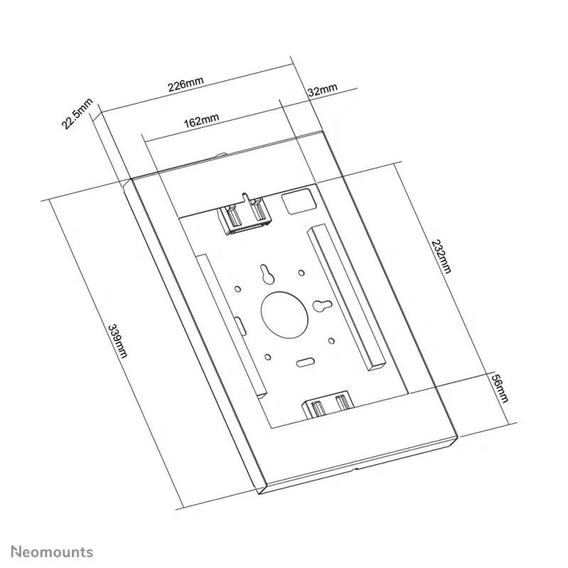 Neomounts WL15-650WH1 Planšetinio kompiuterio sieninis laikiklis 9,7–11 col. – užrakinamas