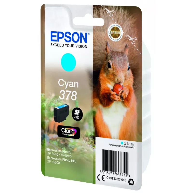 Epson Squirrel Singlepack Žydra 378 Claria Photo HD rašalas
