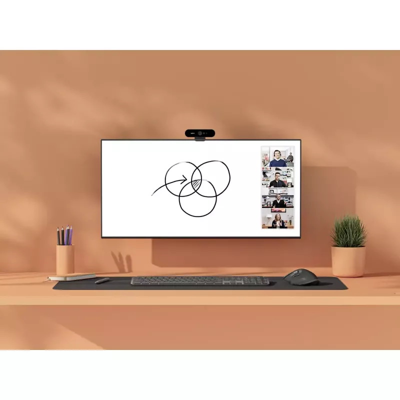 Vaizdo kamera „Logitech Scribe“ Full HD 1920 x 1080 15 kadrų/s „Bluetooth“ balta