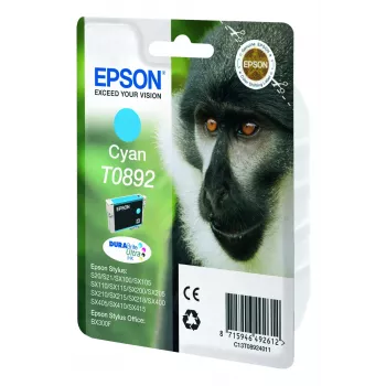 Epson Monkey Singlepack Žydra T0892 DURABrite Ultra rašalas, žydra, 3,5 ml, 1 vnt.