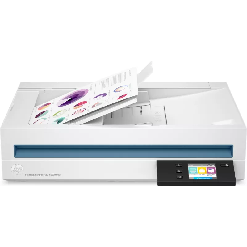 “HP Scanjet Enterprise Flow N6600 fnw1” plokščiasis ir ADF skaitytuvas 1200 x 1200 DPI A4 Baltas