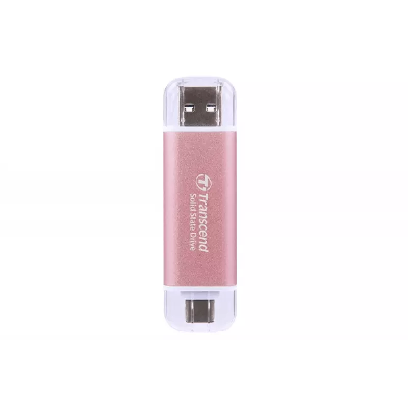TRANSCEND Esd310p - 1TB nešiojamasis SSD - USB Type-a / USB Type-c - rožinis