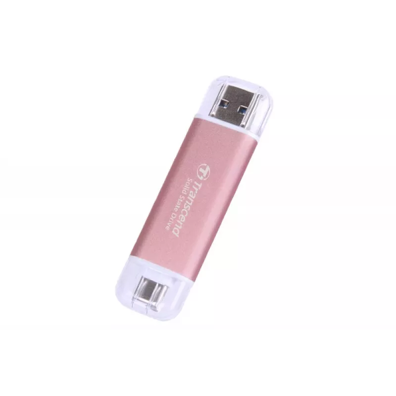 TRANSCEND Esd310p - 1TB nešiojamasis SSD - USB Type-a / USB Type-c - rožinis