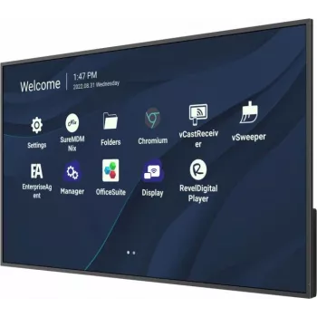Viewsonic CDE4330 reklaminis ekranas 109,2 cm (43 coliai) Wi-Fi 450 cd/m² 4K Ultra HD juodas su integruotu procesoriumi Android 11