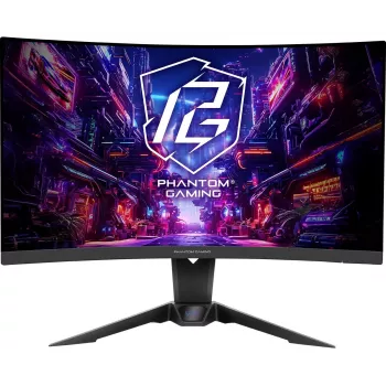 ASROCK Gaming Monitor - Pg27qrt2a - 27in - 2560 X 1440 Qhd - Išlenktas 180Hz - Juodas