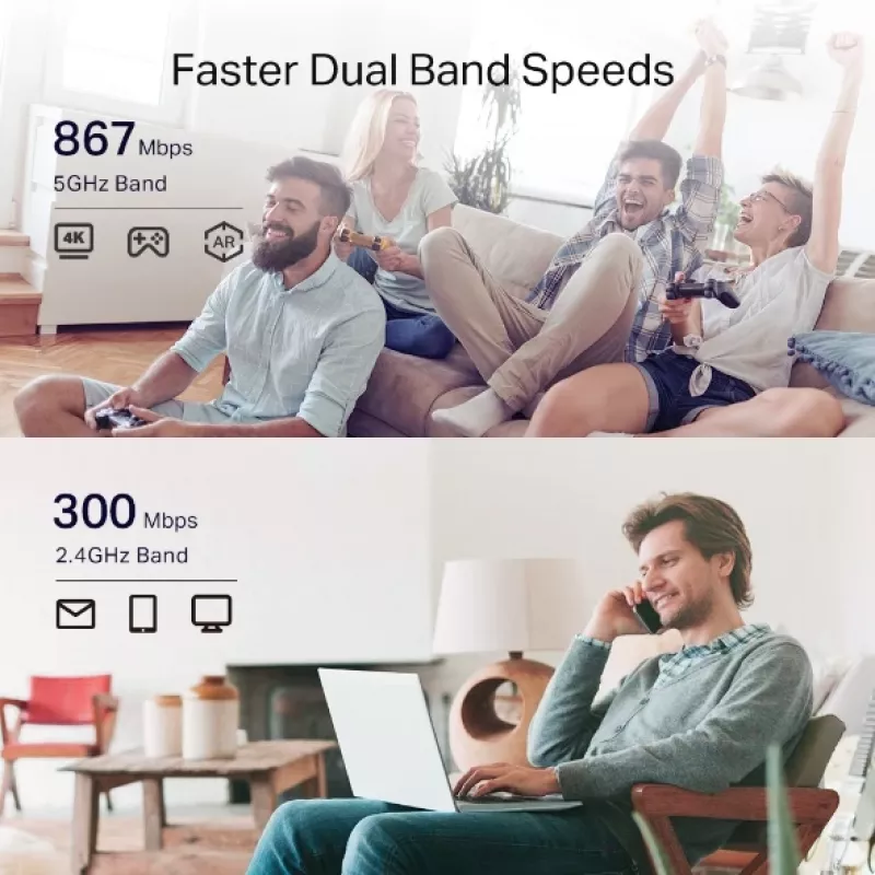 TP-Link RE335 tinklo kartotuvas 867 Mbit/s balta