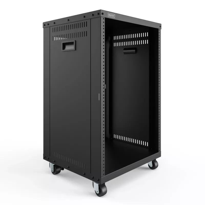 DIGITUS 16U AVS stovas 780x507x460 mm, srieginės tvirtinimo angos, ratukai, juodas