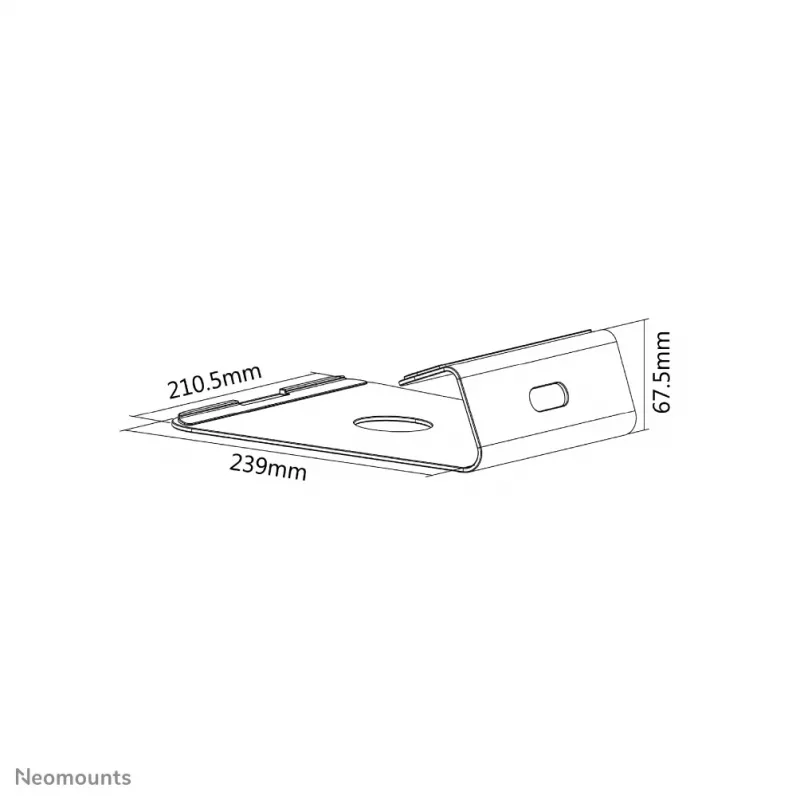 Neomounts NSLS025 Laptop stovas 10-17 colių - universalus, Laptop stovas, Sidabrinis, Aliuminis, 25,4 cm (10 colių), 43,2 cm (17 colių), 5 kg