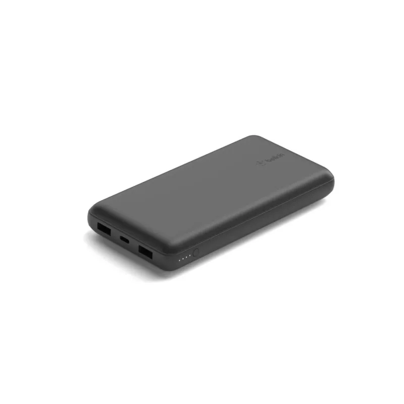 BELKIN 20k išorinė baterija USB-A ir C 15 W juoda