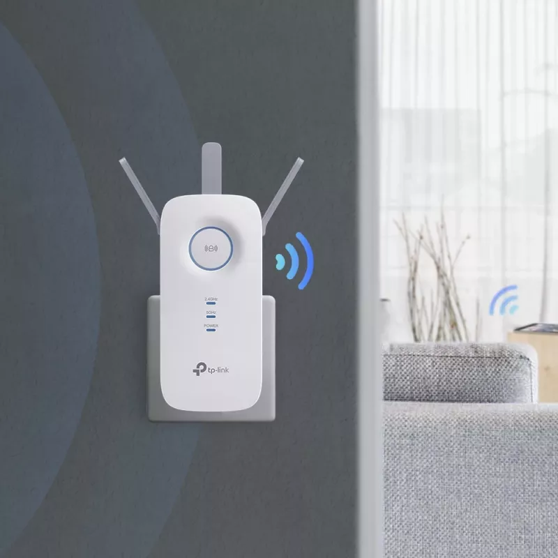 TP-Link RE450 tinklo siųstuvas-imtuvas Baltas 10, 100, 1000 Mbit/s
