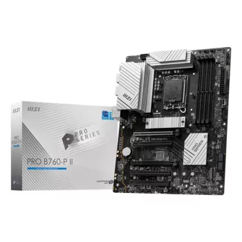 Motininė plokštė MSI PRO B760‑P II ATX – Intel B760, LGA 1700, DDR5, 4x DIMM, 256 GB, 2,5Gb LAN, HDMI 2.1, 2x M.2