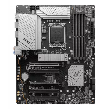 Motininė plokštė MSI PRO B760‑P II ATX – Intel B760, LGA 1700, DDR5, 4x DIMM, 256 GB, 2,5Gb LAN, HDMI 2.1, 2x M.2