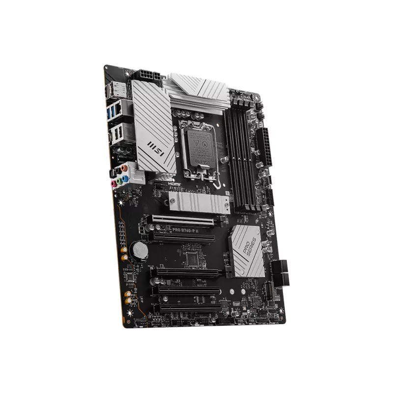 Motininė plokštė MSI PRO B760‑P II ATX – Intel B760, LGA 1700, DDR5, 4x DIMM, 256 GB, 2,5Gb LAN, HDMI 2.1, 2x M.2