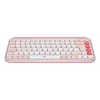 LOGITECH belaidė klaviatūra - Pop Icon Keys - rožinė ir balkšva Qwerty Uk