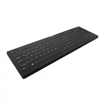Contour Design Active Key Contour QuickClean medicininė klaviatūra su nuimamu dangteliu, pilno dydžio, belaidė, juoda, DE C8112