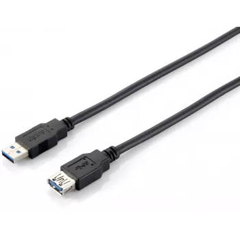 Equip USB 3.0 Type A ilginamasis laidas, kištukas į lizdą, 2 m, juodas