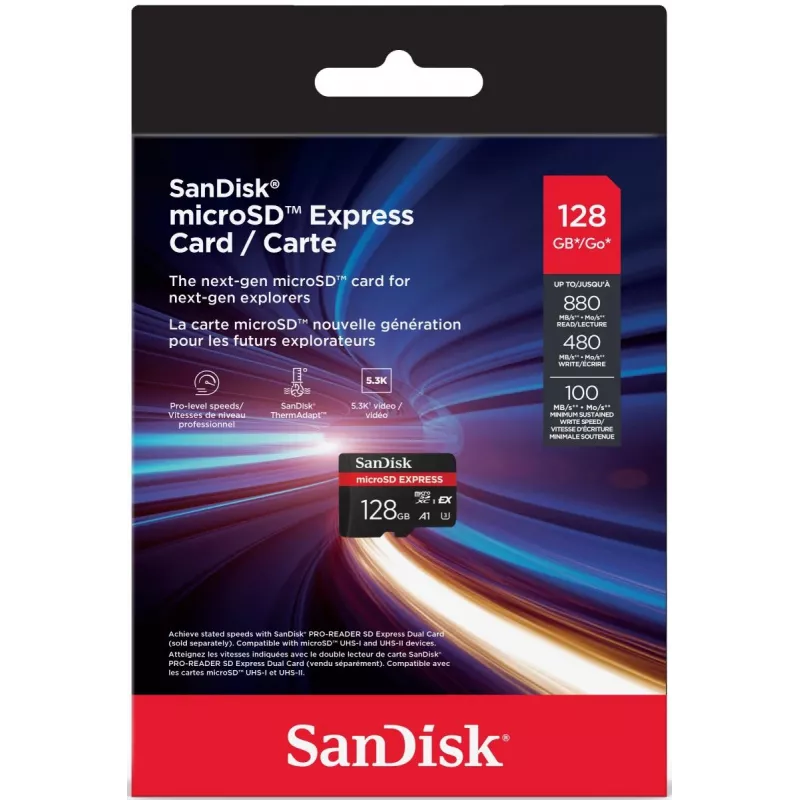 MicroSD kortelė SanDisk 128 GB UHS-I Express SDSQXFN-128G-GN4NN