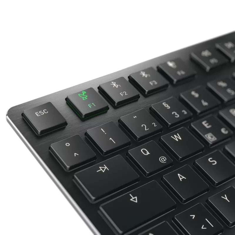 CHERRY KW X ULP 2.0 MINI klaviatūra Namai/Biuras USB + RF belaidis + Bluetooth QWERTZ vokiška juoda