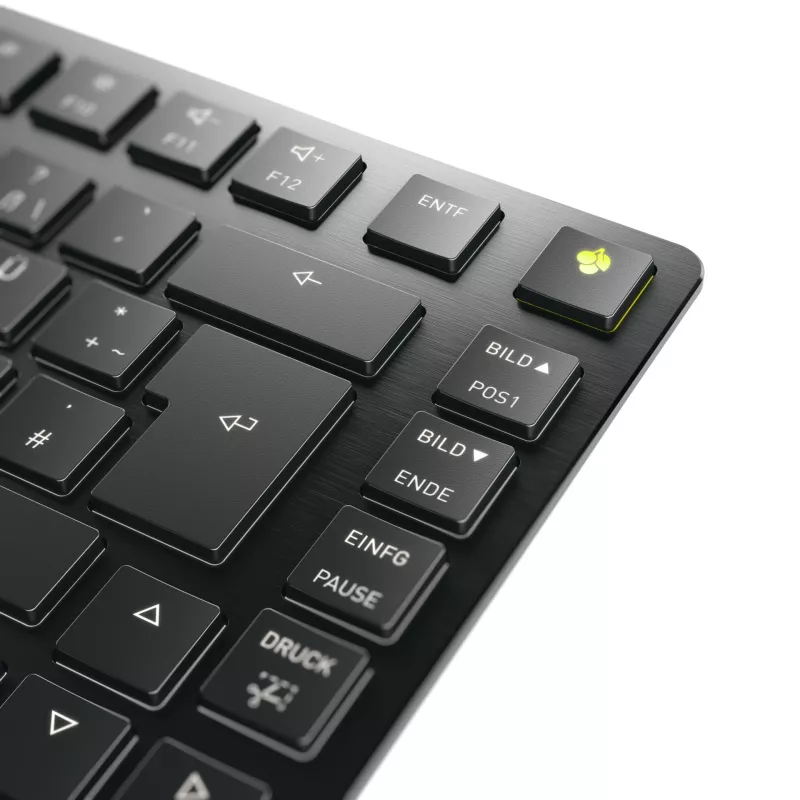 CHERRY KW X ULP 2.0 MINI klaviatūra Namai/Biuras USB + RF belaidis + Bluetooth QWERTZ vokiška juoda