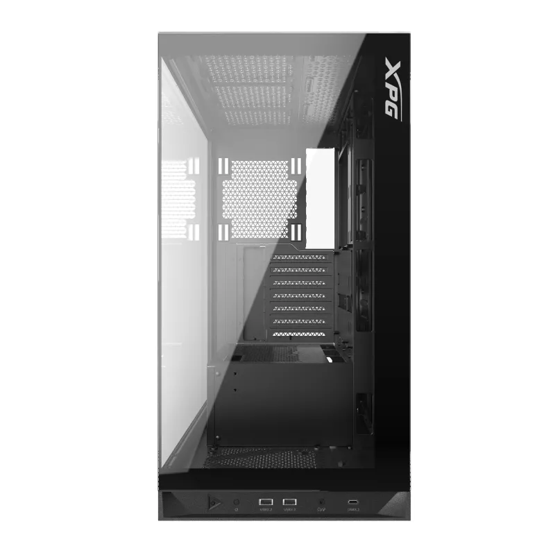 XPG INVADER X Mid-Tower juoda, Midi Tower, PC, juoda, ATX, micro ATX, Mini-ITX, SPCC, 17,5 cm