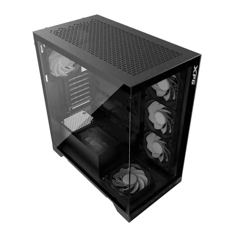 XPG INVADER X Mid-Tower juoda, Midi Tower, PC, juoda, ATX, micro ATX, Mini-ITX, SPCC, 17,5 cm