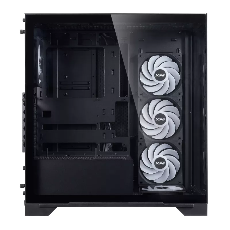 XPG INVADER X BTF MID-TOWER-CASE Black, Midi Tower, PC, Black, ATX, micro ATX, Mini-ATX, SPCC, Tempered glass, 17.5 cm