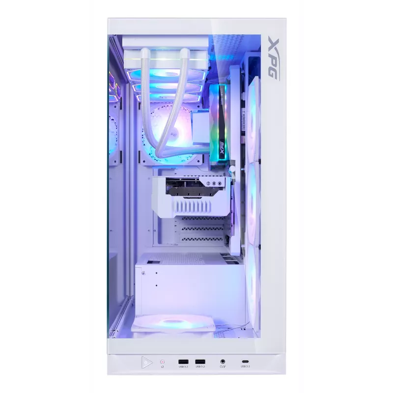 XPG INVADER X BTF MID-TOWER-CASE White, Midi Tower, PC, White, ATX, micro ATX, Mini-ATX, SPCC, Tempered glass, 17.5 cm