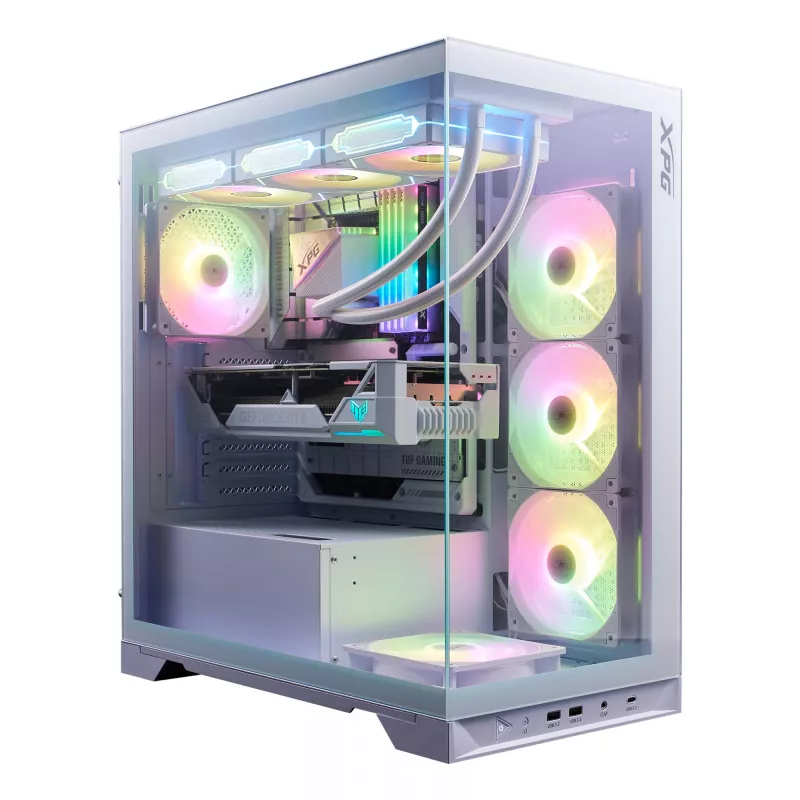 XPG INVADER X BTF MID-TOWER-CASE White, Midi Tower, PC, White, ATX, micro ATX, Mini-ATX, SPCC, Tempered glass, 17.5 cm
